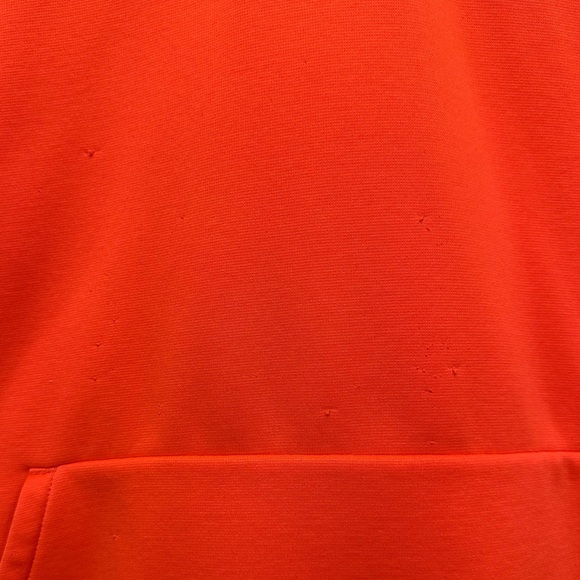 UNDER ARMOUR Neon Orange Hooded Sweatshirt with Pockets - Size Boys XL - Picture 5 of 6